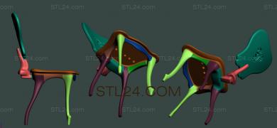 Стулья (STUL_0125) 3D модель для ЧПУ станка